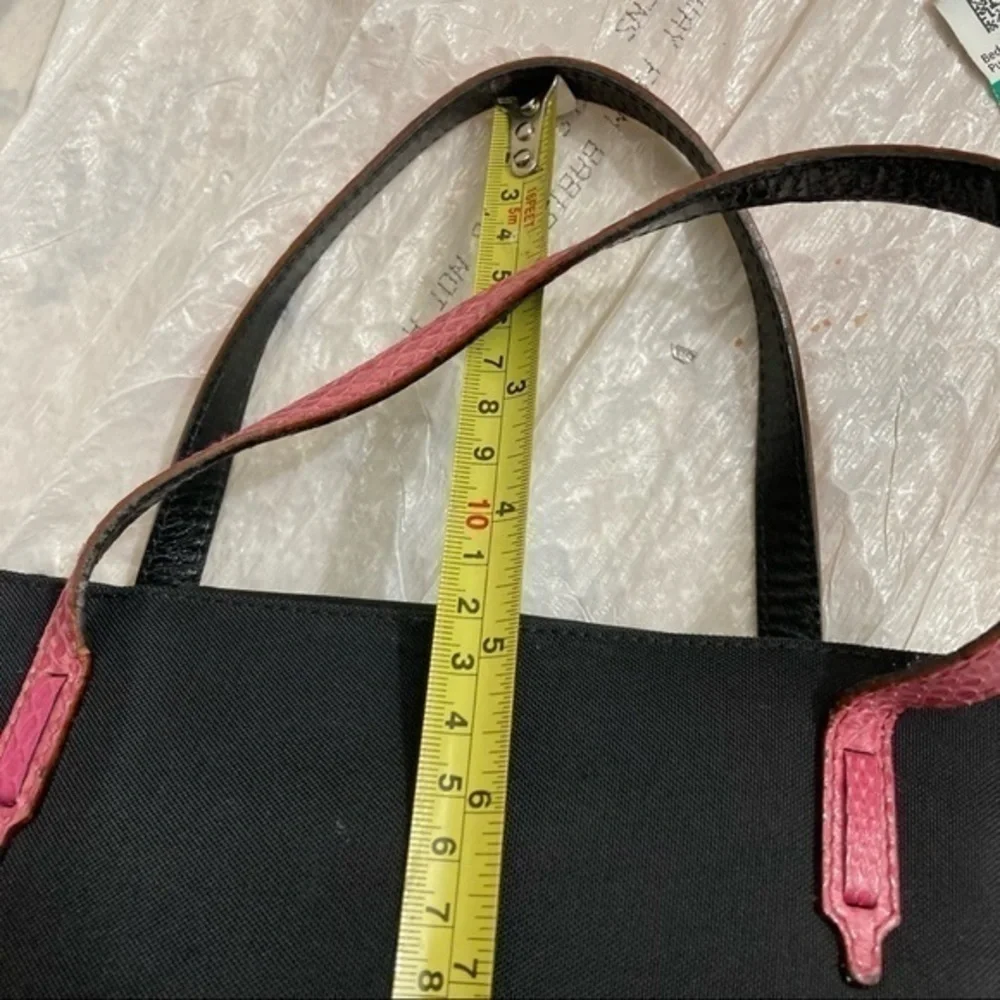 Kate spade black nylon and pink mini tote bag made in Italy rare